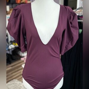 Free People Plum Bodysuit